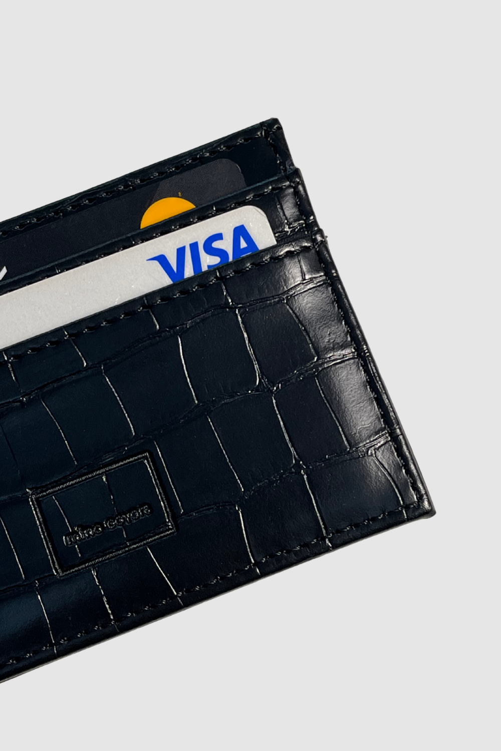 The Card Holder Croco Negru