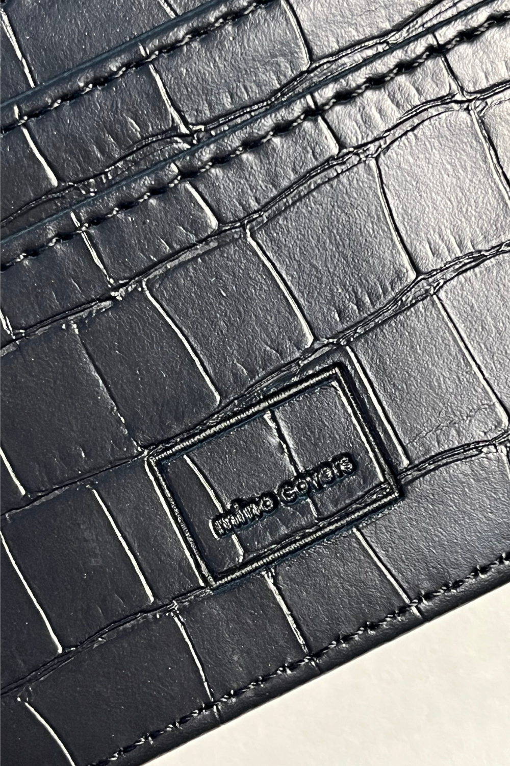 The Card Holder Croco Negru