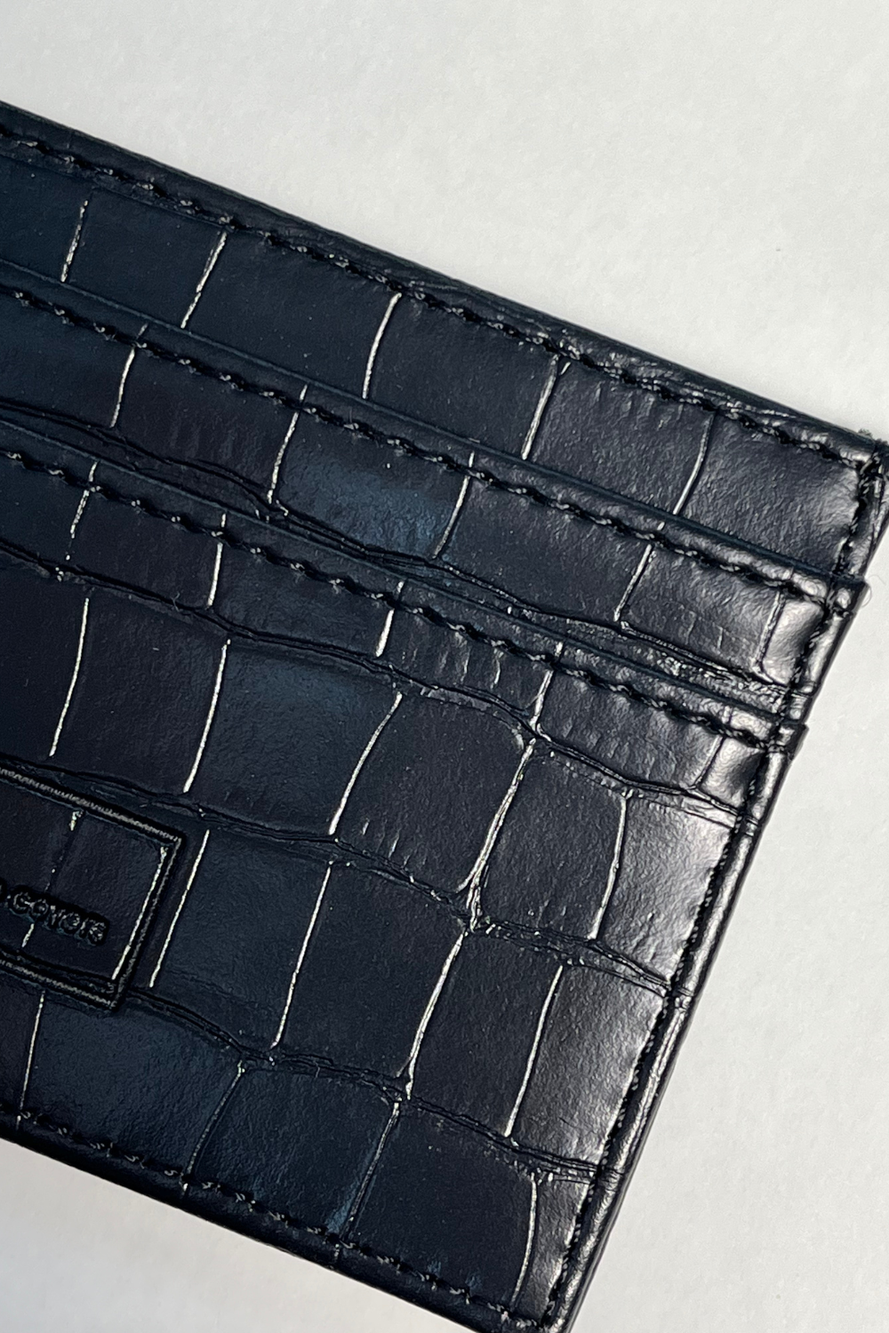 The Card Holder Croco Negru