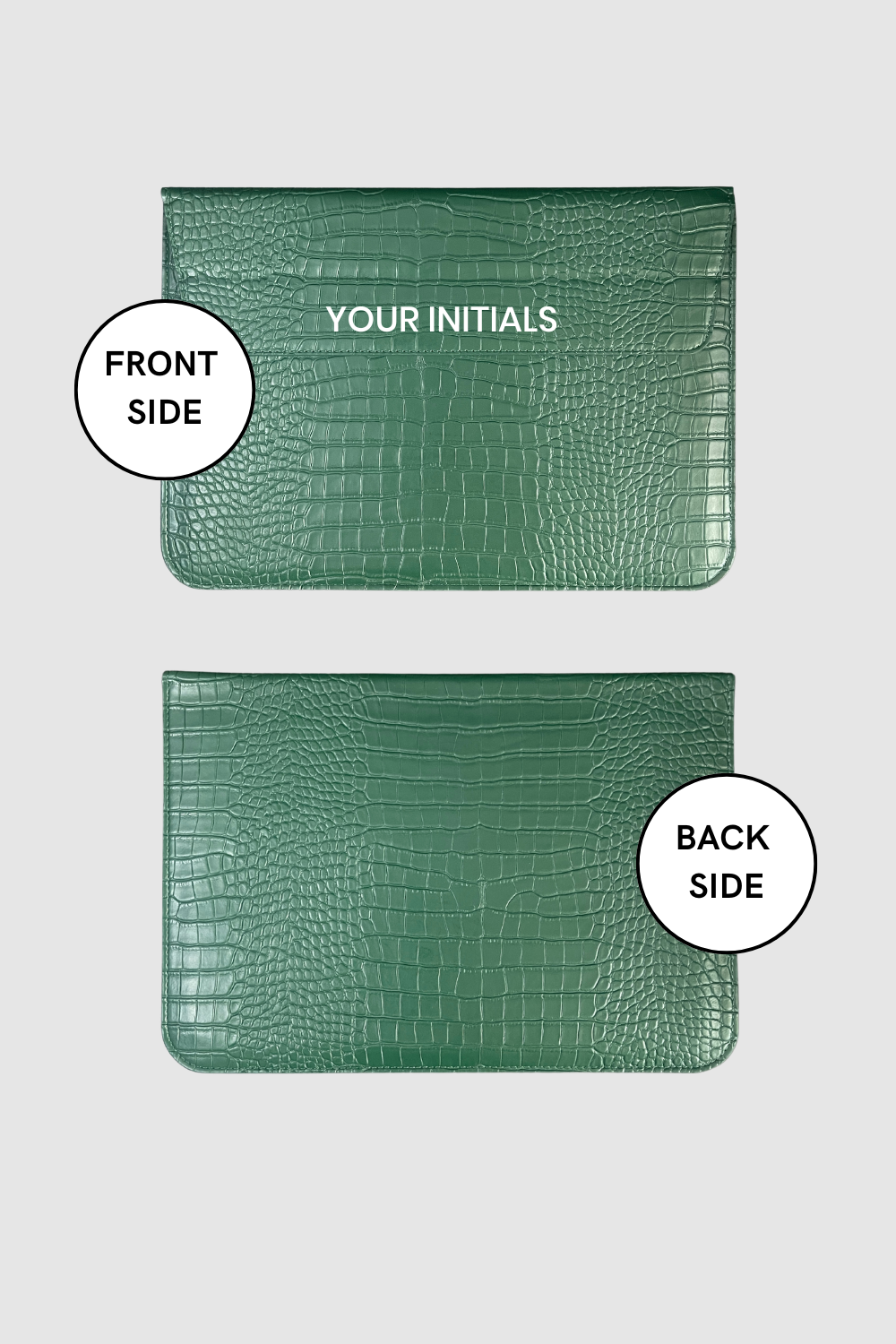 The Croco Laptop Verde Emerald