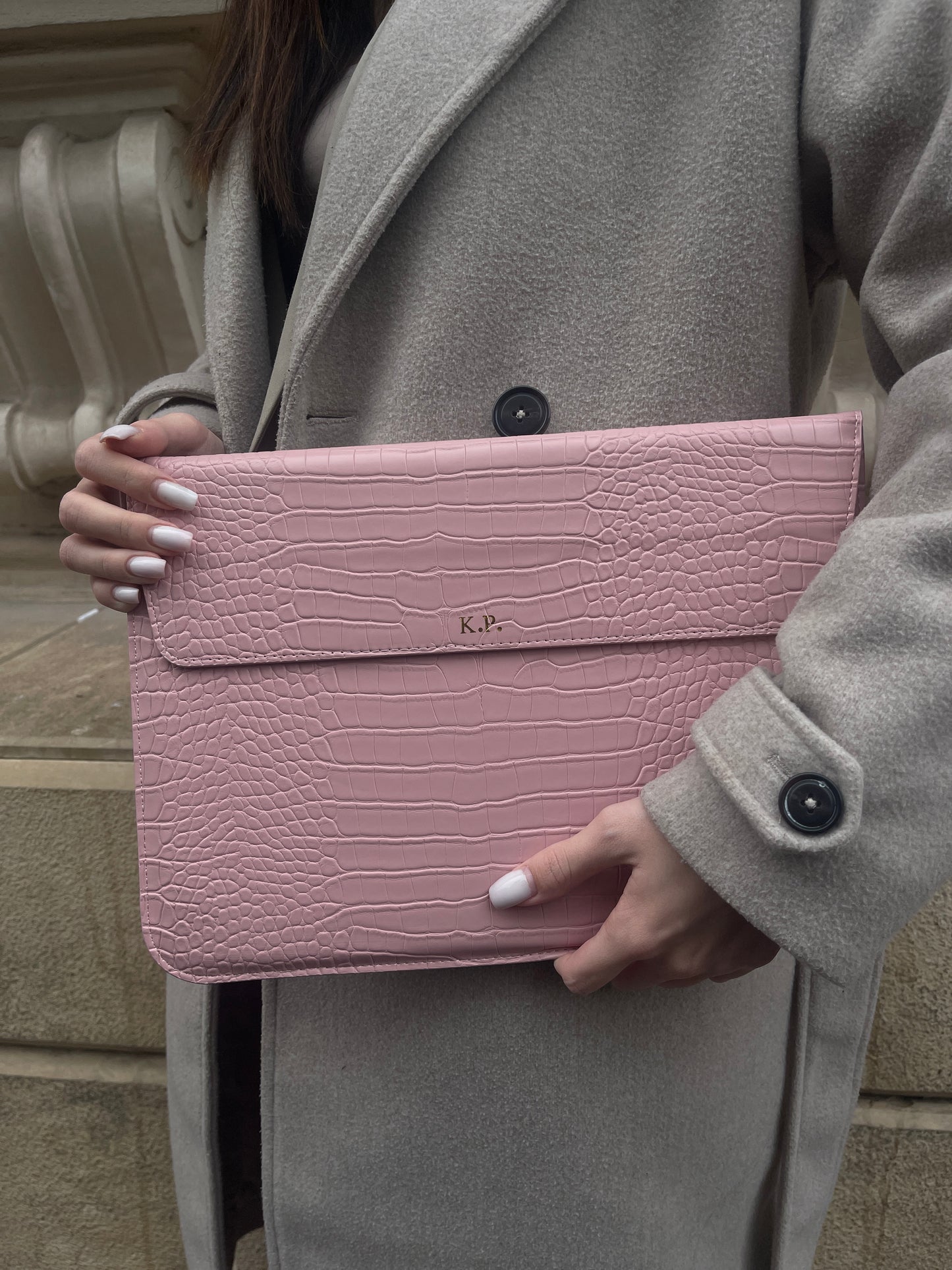 The Croco Laptop Pink