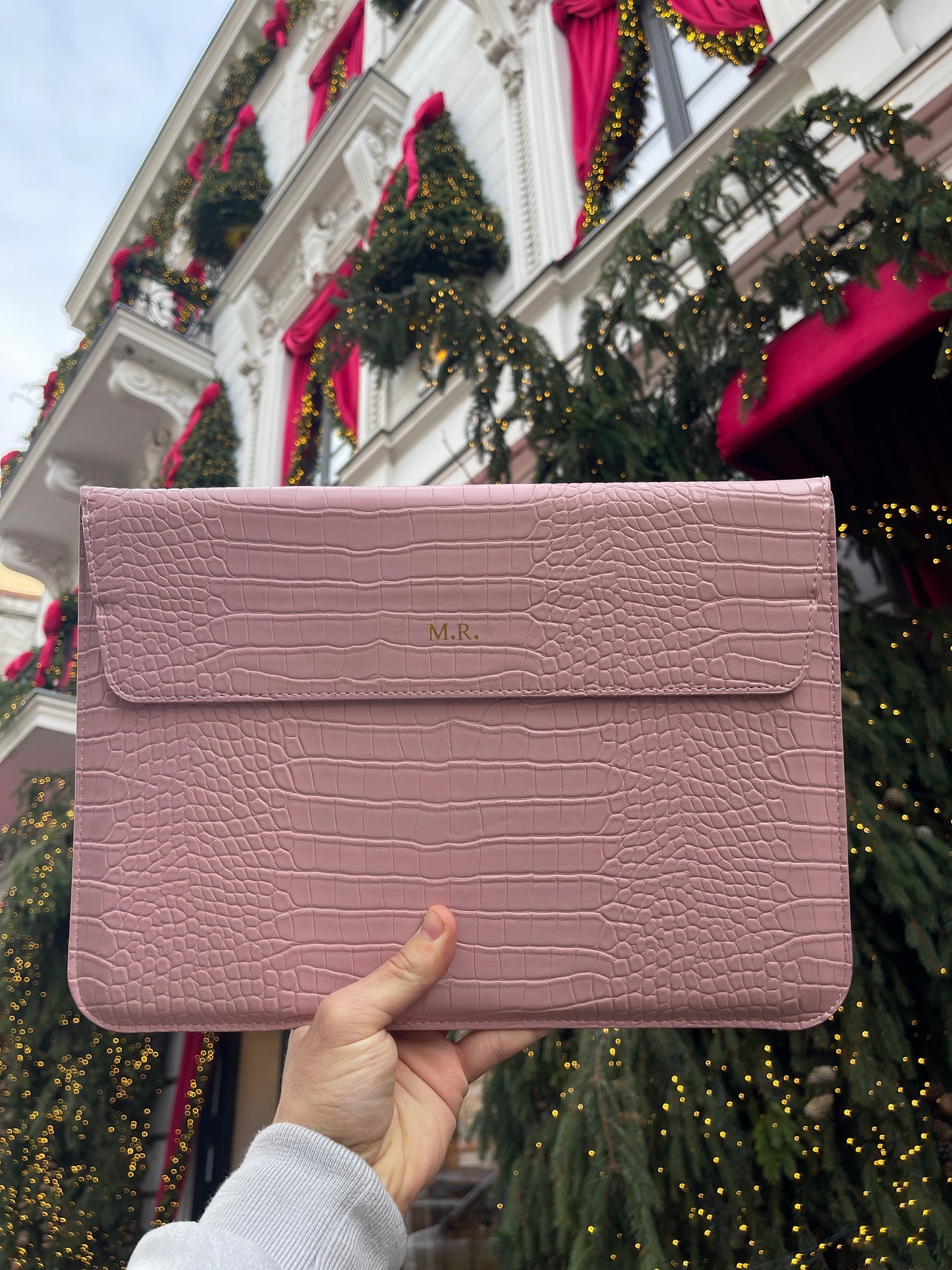 The Croco Laptop Pink