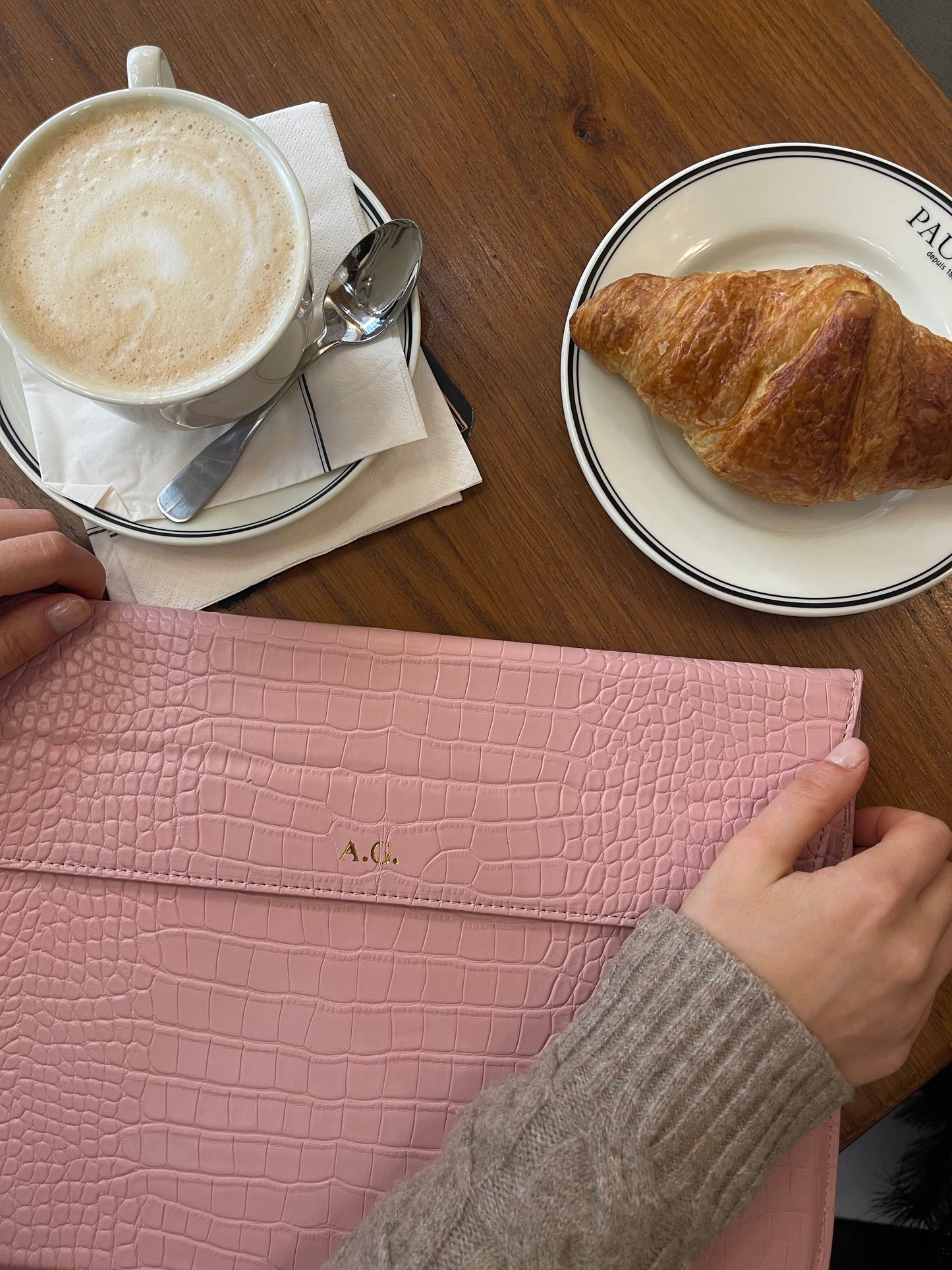 The Croco Laptop Pink