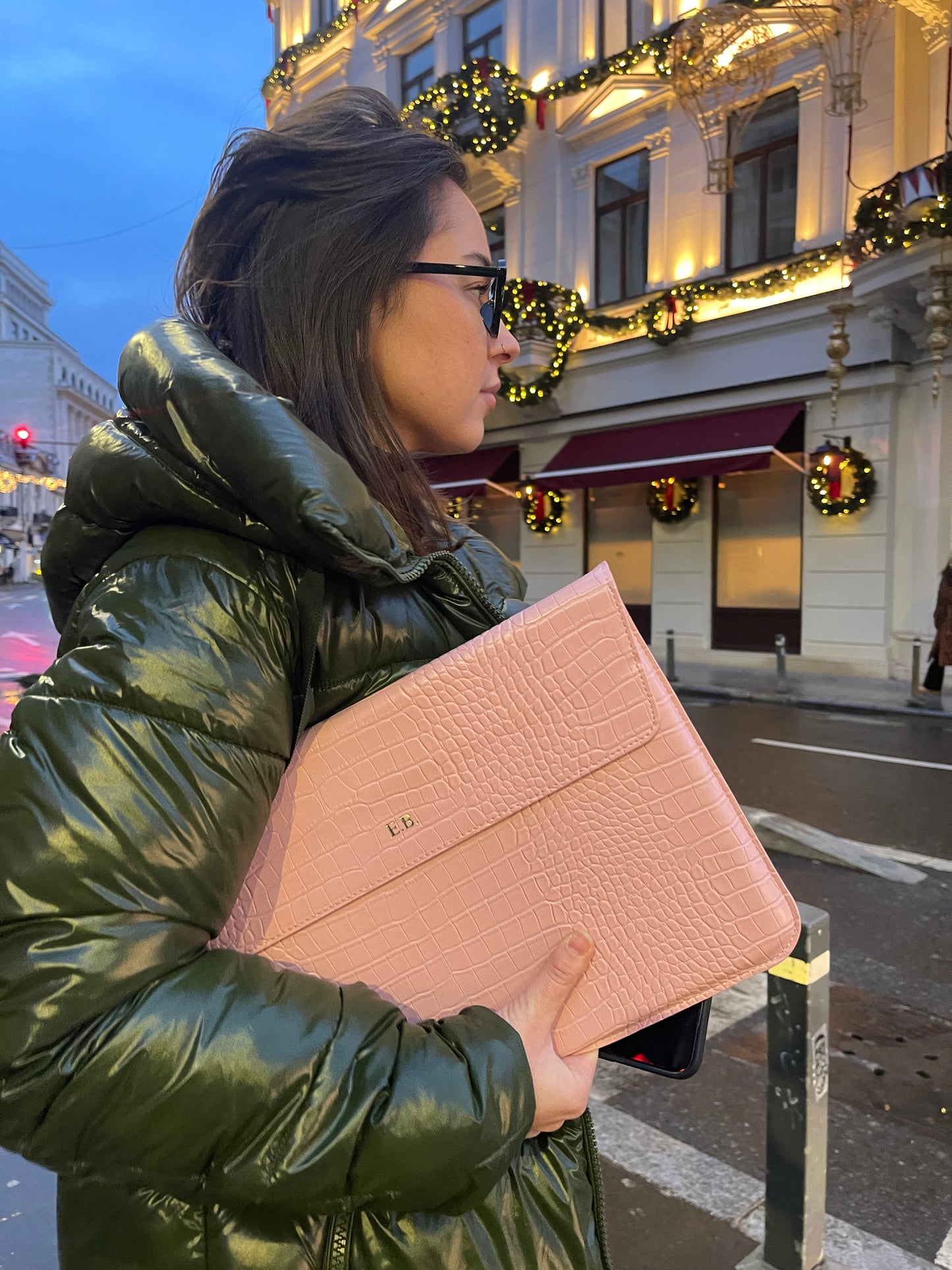 The Croco Laptop Pink