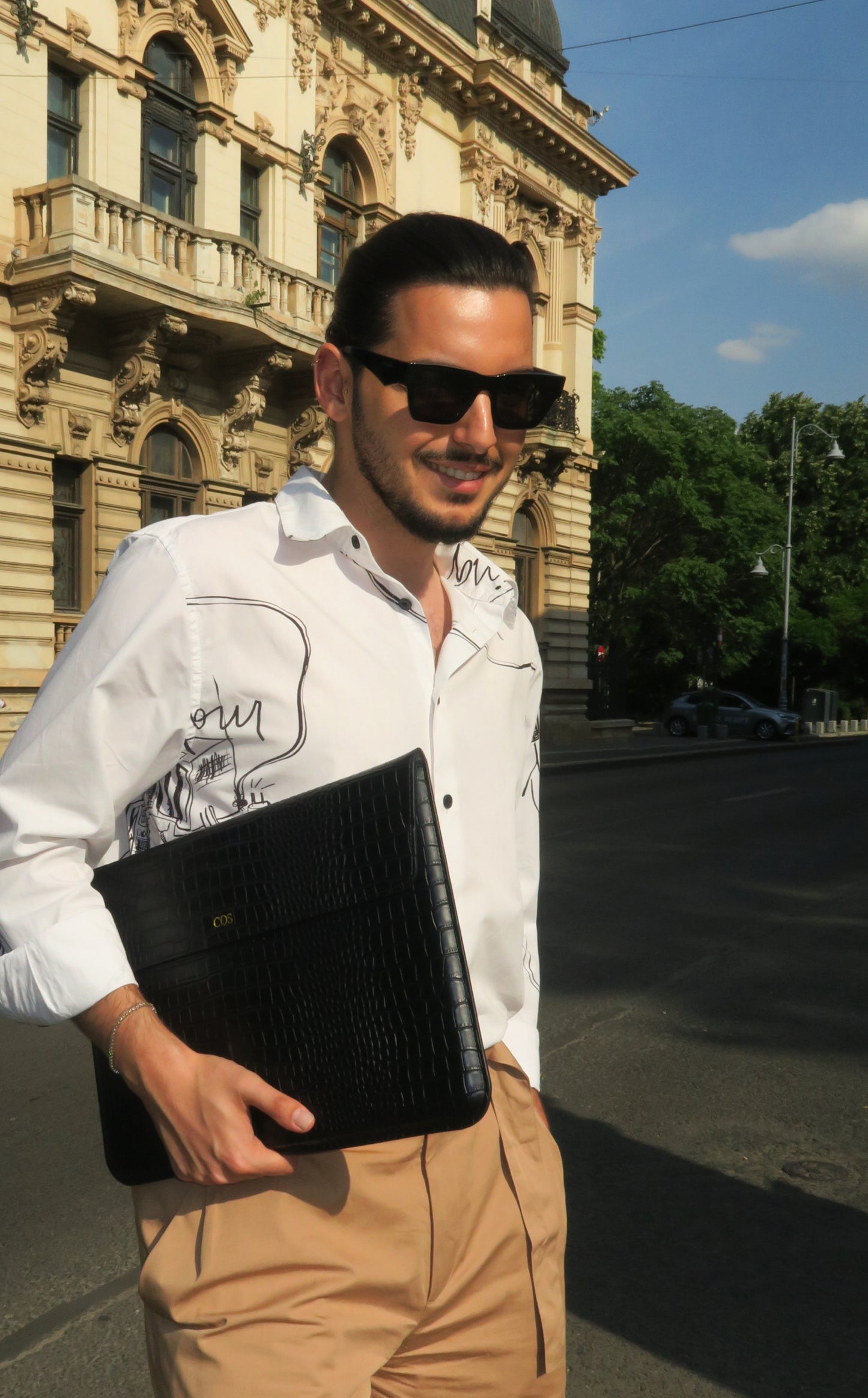 The Croco Laptop Negru