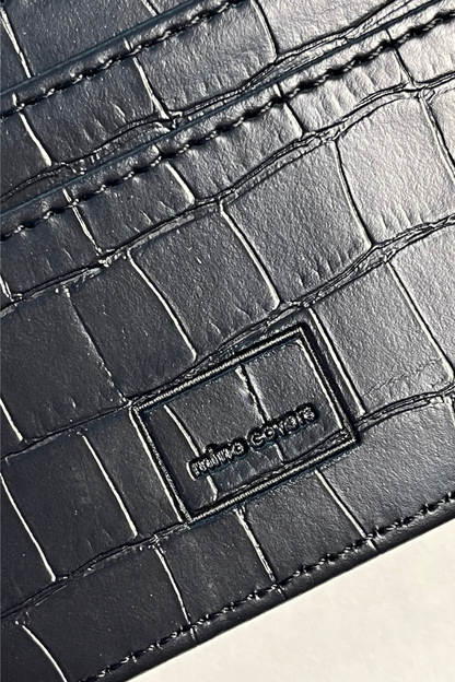 The Card Holder Croco Negru