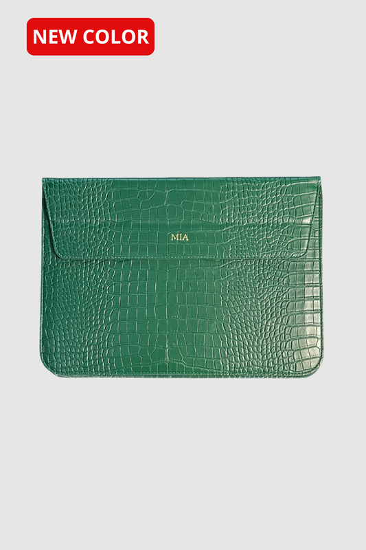 The Croco Laptop Verde Emerald