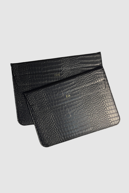 The Croco Laptop Negru