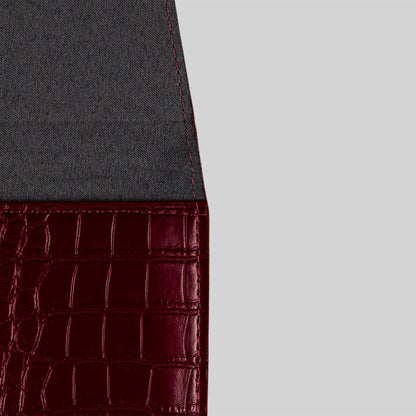 The Croco Laptop Burgundy