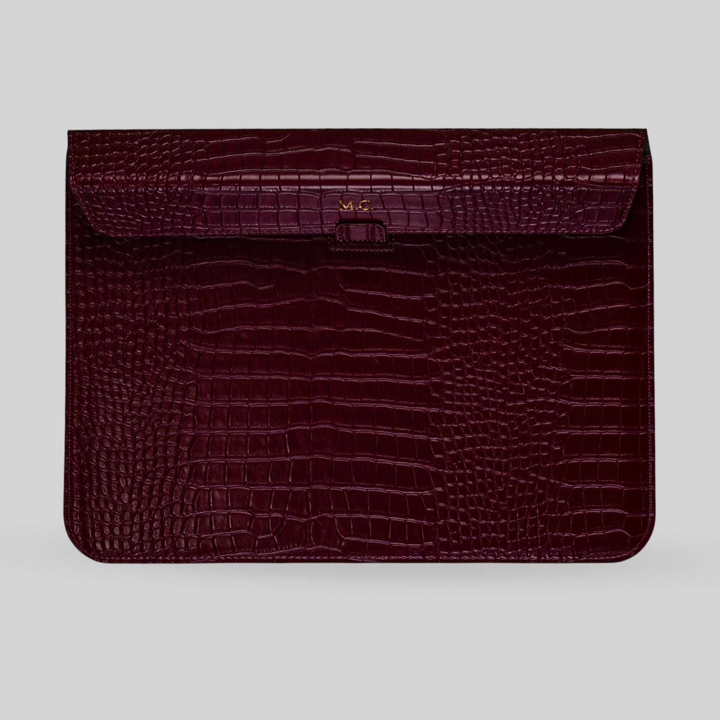 The Croco Laptop Burgundy