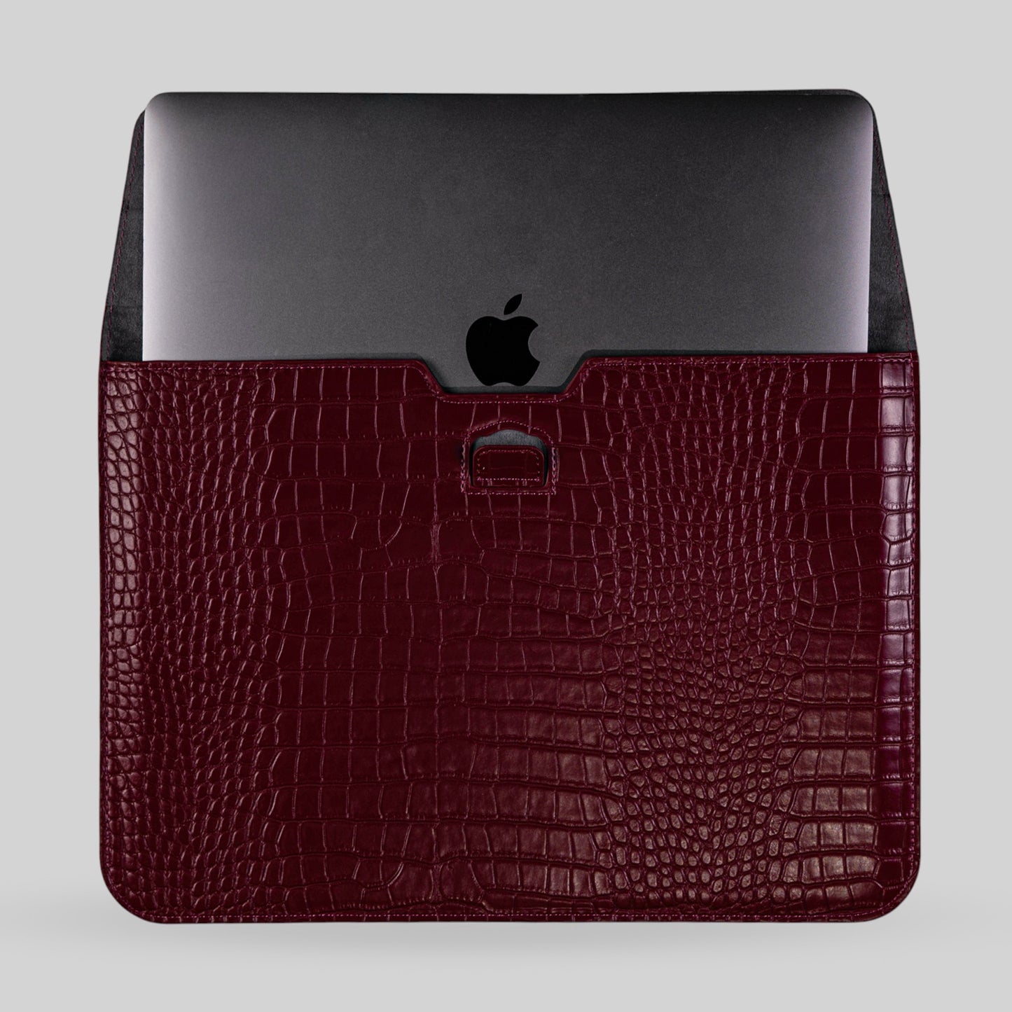 The Croco Laptop Burgundy