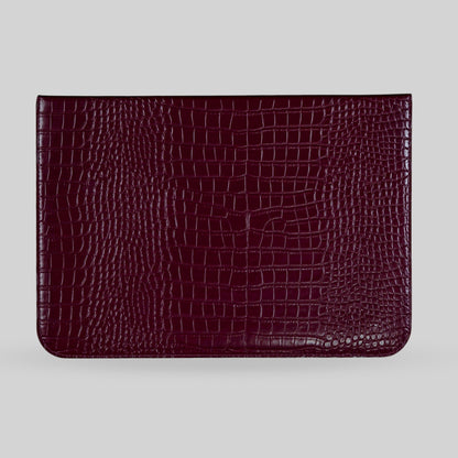 The Croco Laptop Burgundy