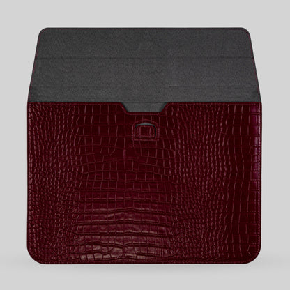 The Croco Laptop Burgundy