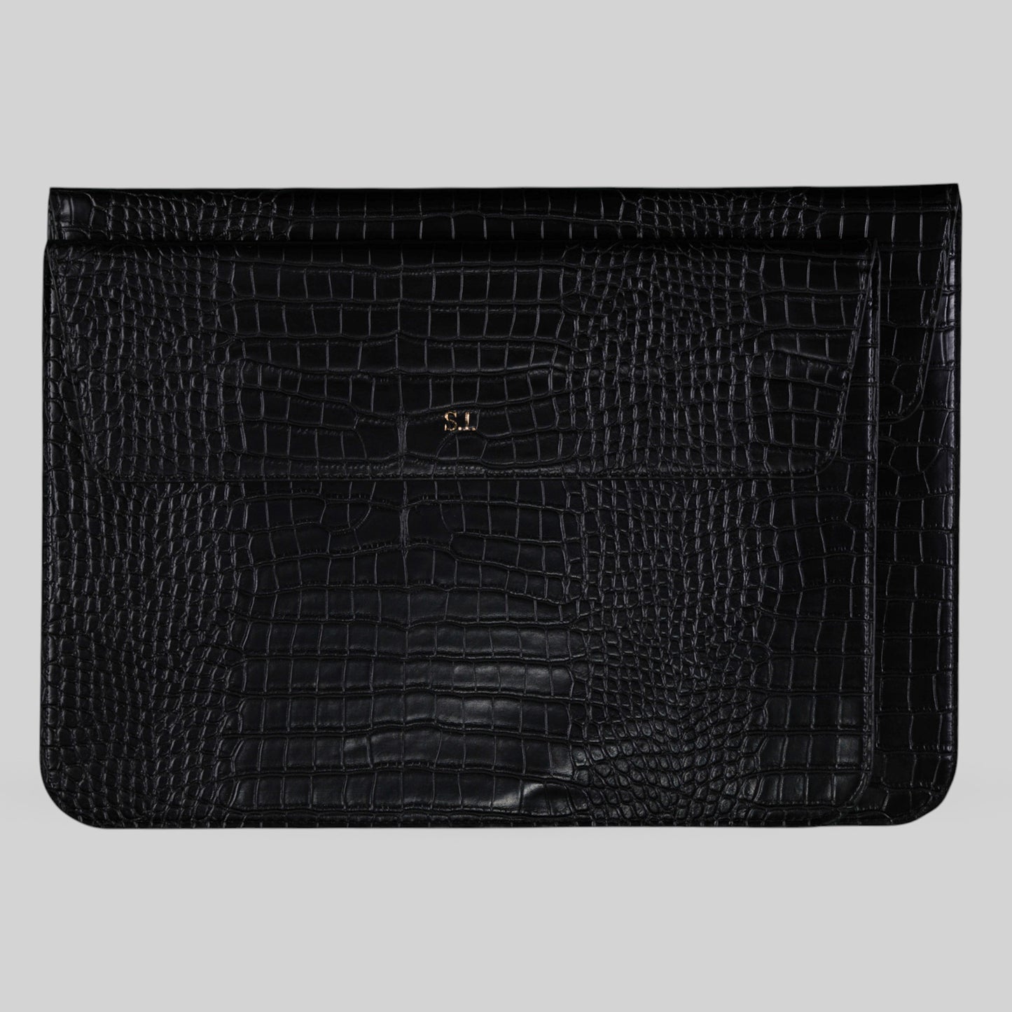 The Croco Laptop Negru