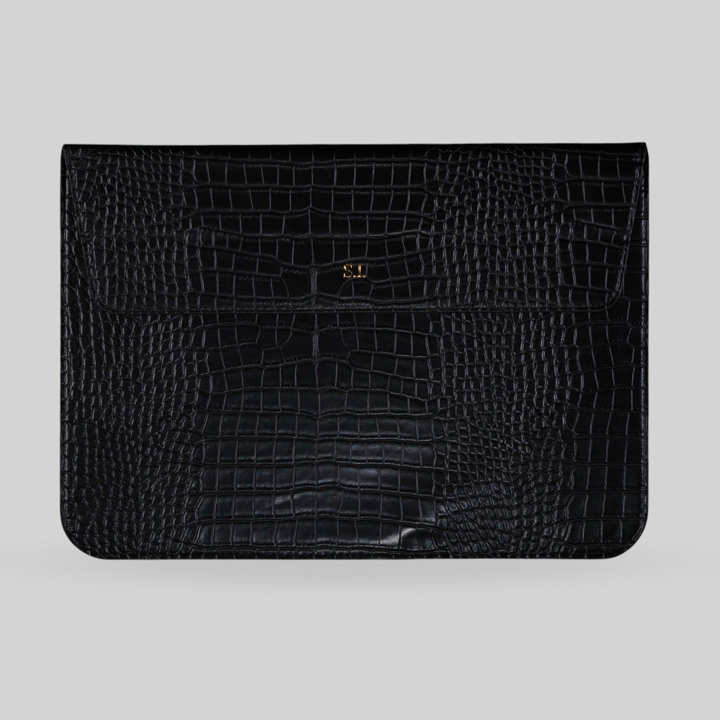 The Croco Laptop Negru