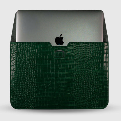 The Croco Laptop Verde Emerald