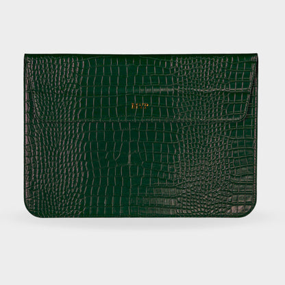 The Croco Laptop Verde Emerald