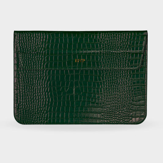 The Croco Laptop Verde Emerald