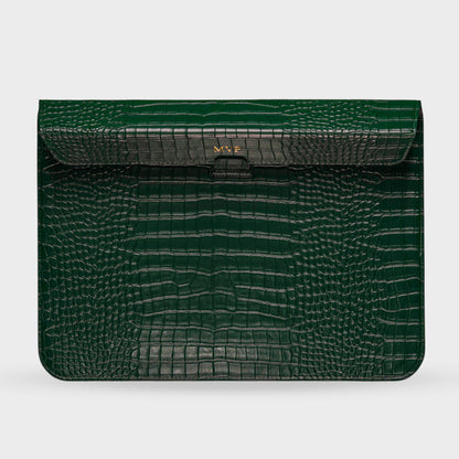 The Croco Laptop Verde Emerald