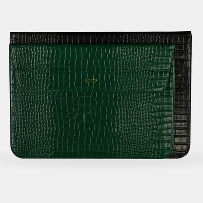 The Croco Laptop Verde Emerald